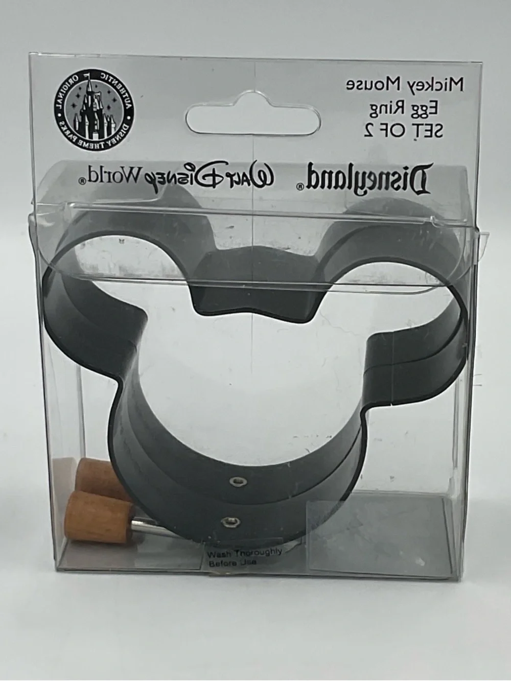NWT Disneyland Walt Disney World Mickey Mouse Egg Ring Set of 2 - Black
